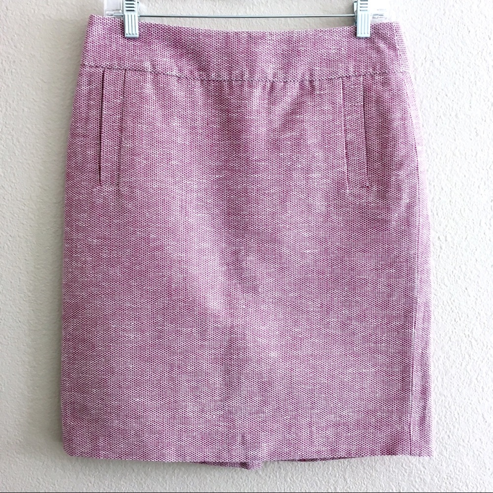 Banana Republic Mayet Pink Tweed Pencil Skirt Sz 6